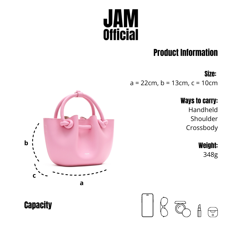 JAM | MUVA - Mini Pie - กระเป๋าถือ หนังวัว ทรงตะกร้าเล็ก ปรับเป็นครอสบอดี้ได้