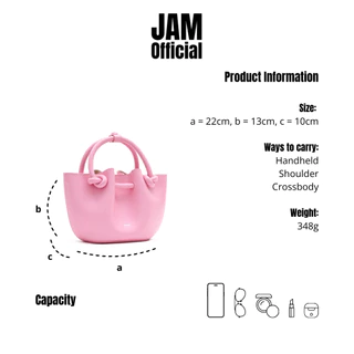 JAM | MUVA - Mini Pie - กระเป๋าถือ หนังวัว ทรงตะกร้าเล็ก ปรับเป็นครอสบอดี้ได้