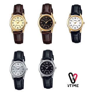 CASIO นาฬิกาสายหนังผู้หญิง รุ่น LTP-V001GL-1B LTP-V001L-1B L…