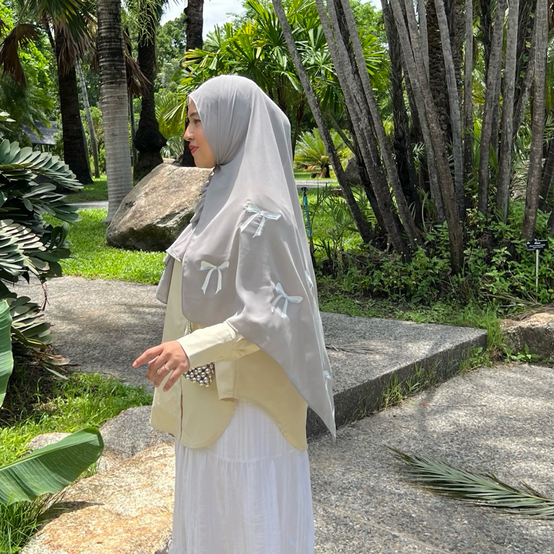 vintage bow hijab โบว์เล็ก-โบว์ใหญ่