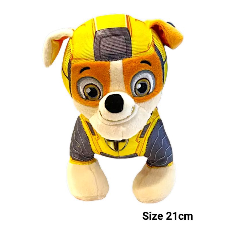 🎁พร้อมส่งตุ๊กตา PAW Patrol แรมโบ้ Mighty Pups Rubble Plush