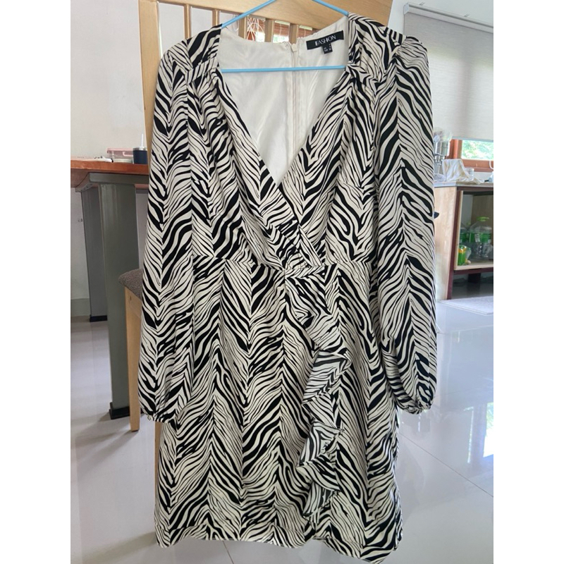 FFASHION ลายขาวดำ แขนยาว size S