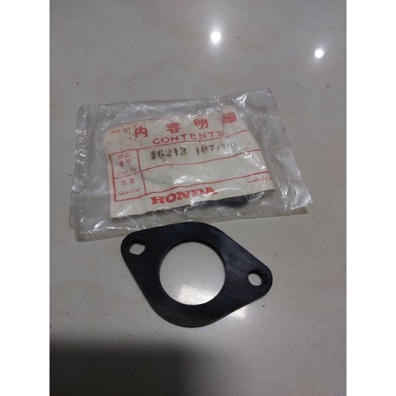 แผ่นไฟเบอร์รองปากคาร์บูเรเตอร์ Honda CB100-CB125S-CG110-125-CB100-125S-XL100-125-SL100-125 ของแท้ญี่ปุ่นใหม่เก่าเก็บสวยๆ