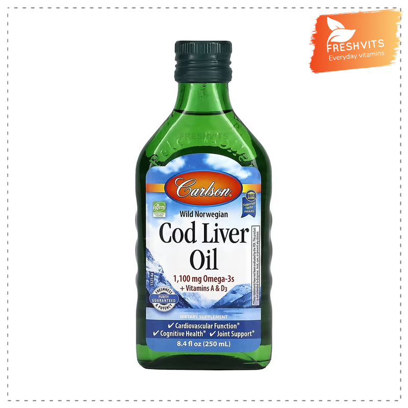 Carlson Labs,Wild Norwegian Cod Liver Oil, 8.4 fl oz (250 ml)