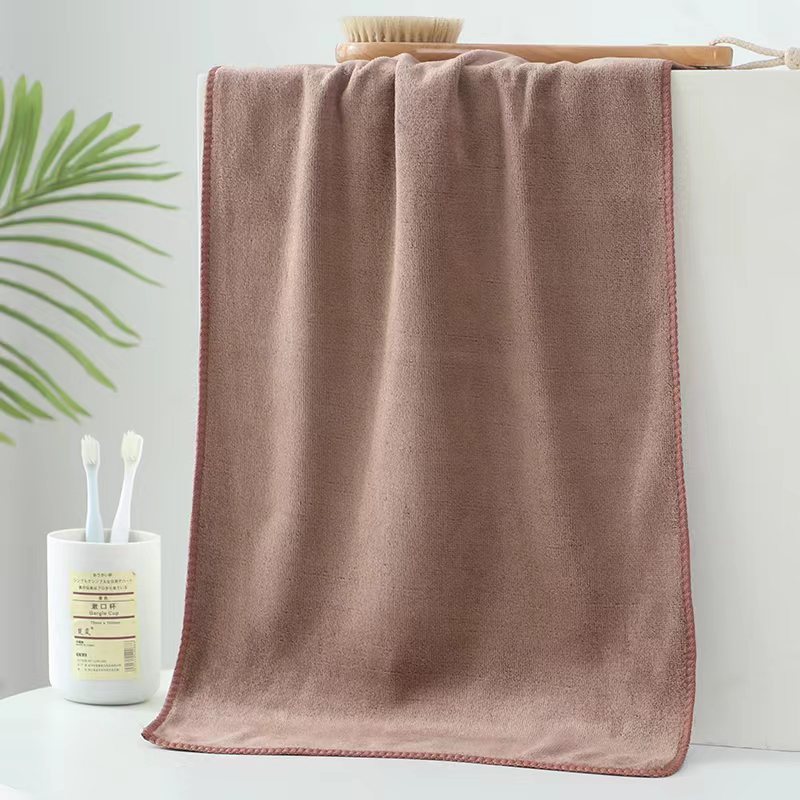 ผ้าขนหนูผืนเล็ก ผ้าเช็ดผม ผ้านาโน ขนาด33*70cm. ผ้านุ่ม ซับน้ำได้ดี สีพื้น - รูปที่ 6