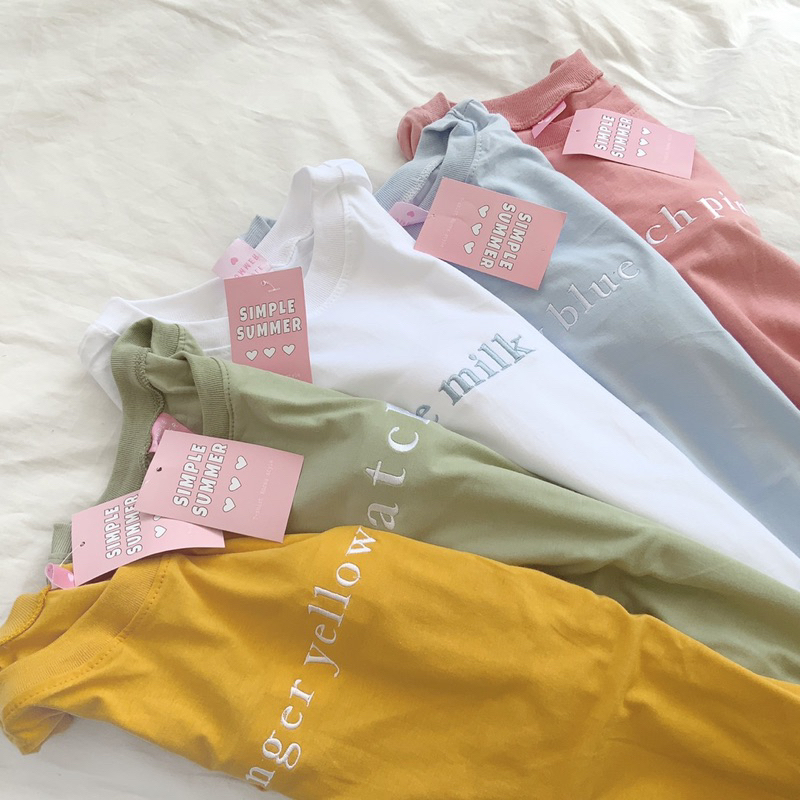 เสื้อยืดOversize.No.15 ปักมินิมอลผ้าCotton