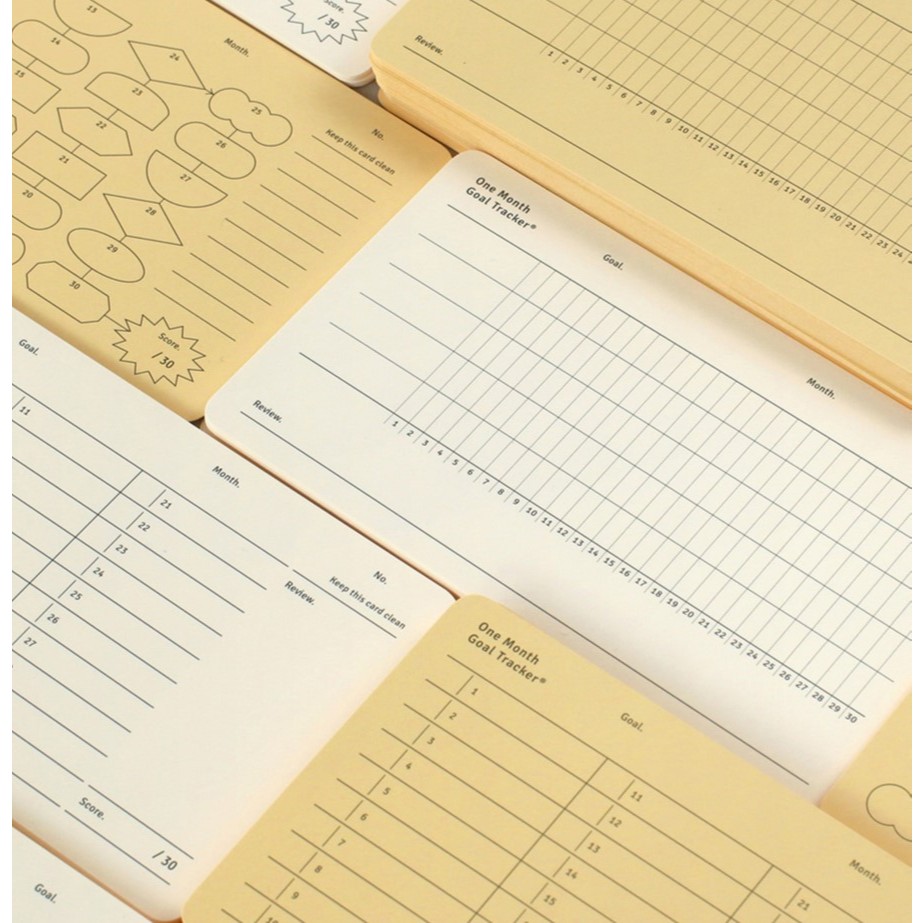 One Month Goal Tracker กระดาษโน้ตโกลแทรกเกอร์