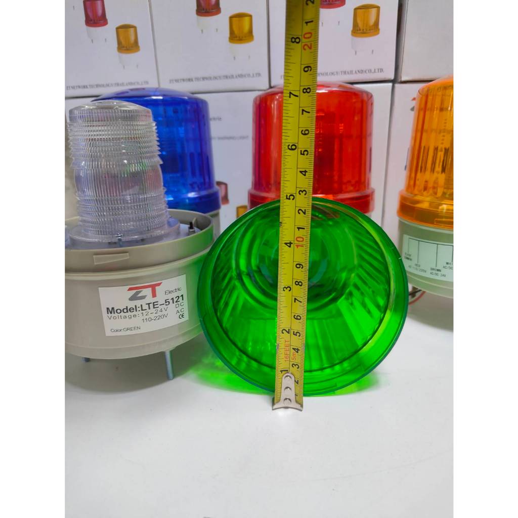 ไฟไซเรนติดหลัง คาไฟไซเรน LED LTE-5121  5นิ้ว 12V / 24V/110V/ 220v ไฟฉุกเฉิน Siren ไซเรนหลอด LED มีไฟหมุน - รูปที่ 4