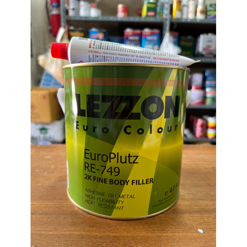 โป้ว2K Lezzon RE-749เนื้อละเอียดทนความร้อน( น้ำหนักเนื้อ4KGพร้อมน้ำยา1หลอด)