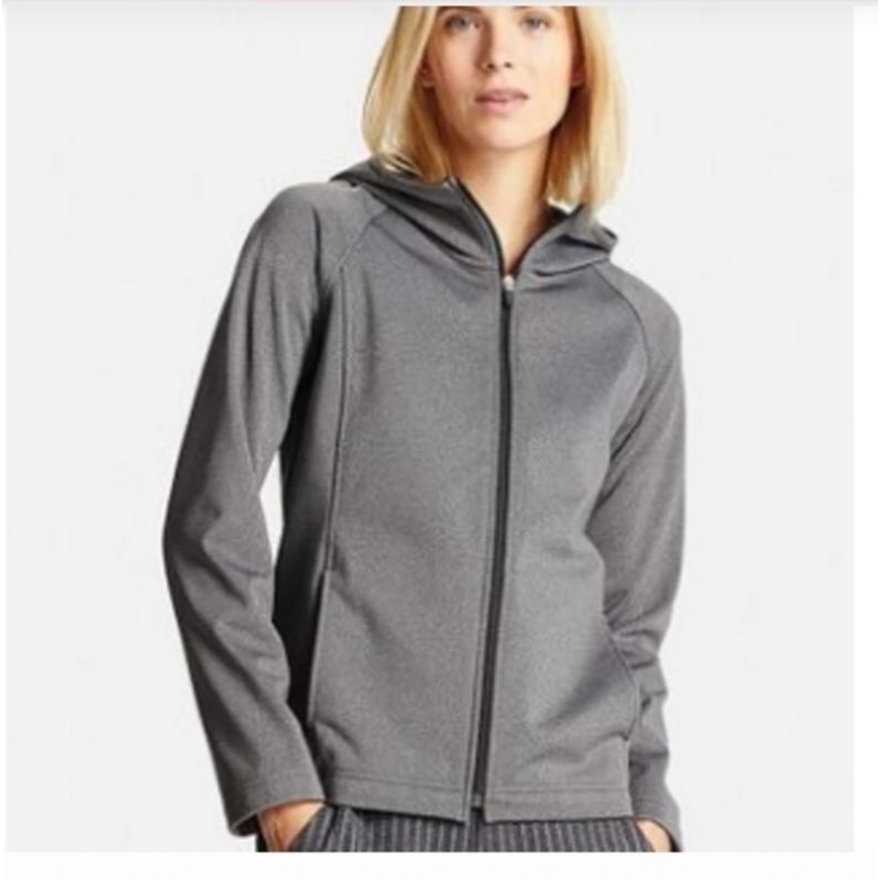 XA9Uniqlo Women Blocktech Fleece Long Sleeve Zip Hoodie