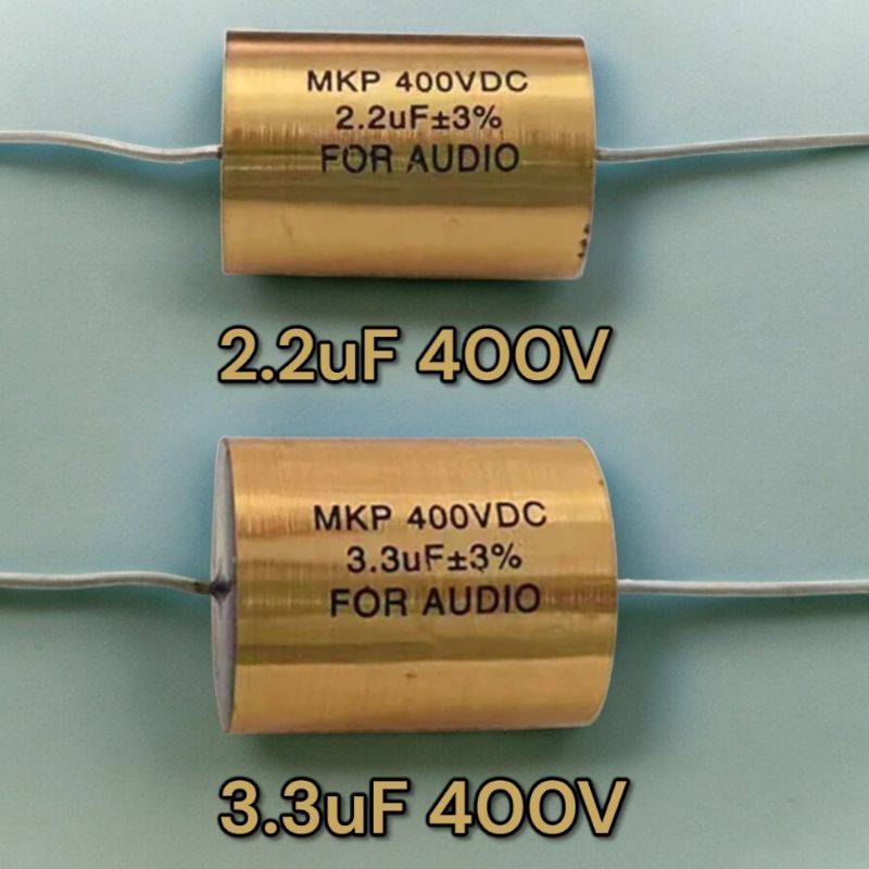 C เสียงแหลม MKP 400V 2.2uF/3.3uF (สีทอง)