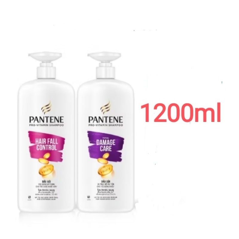 แพนทีน แชมพู Pantene Hair Fall Control Pantene Total Damage Care ขนาด 1200 ml.