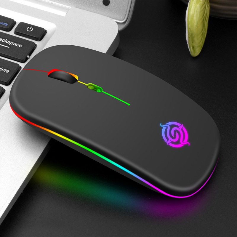 เมาส์ไร้สาย K-Snake BM110 RGB Wireless เมาส์ไร้เสียง