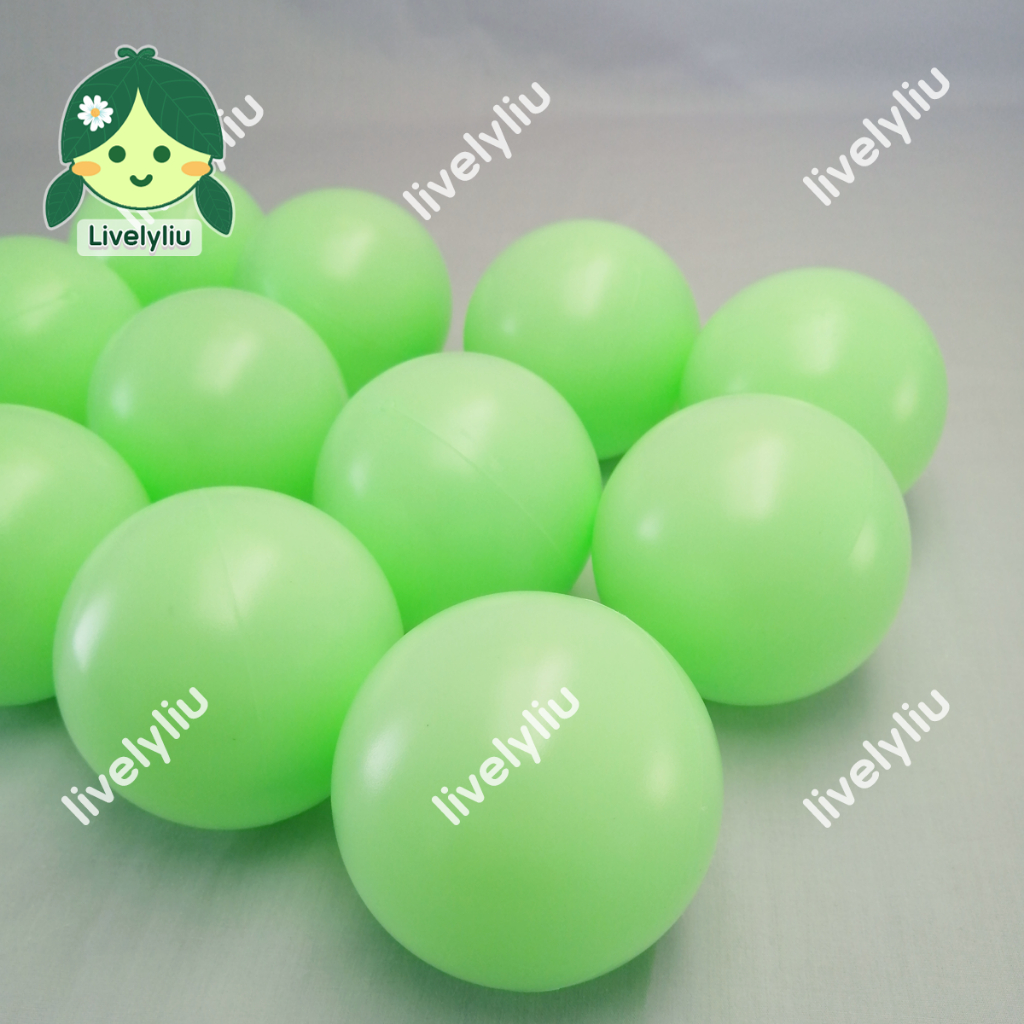 ลูกบอลสีเขียวอ่อน เขียวพาสเทล ขนาด 7 cm เขียวอ่อน สีเขียวอ่อน เขียวพาสเทล Green Pastel Livelyliu - รูปที่ 2