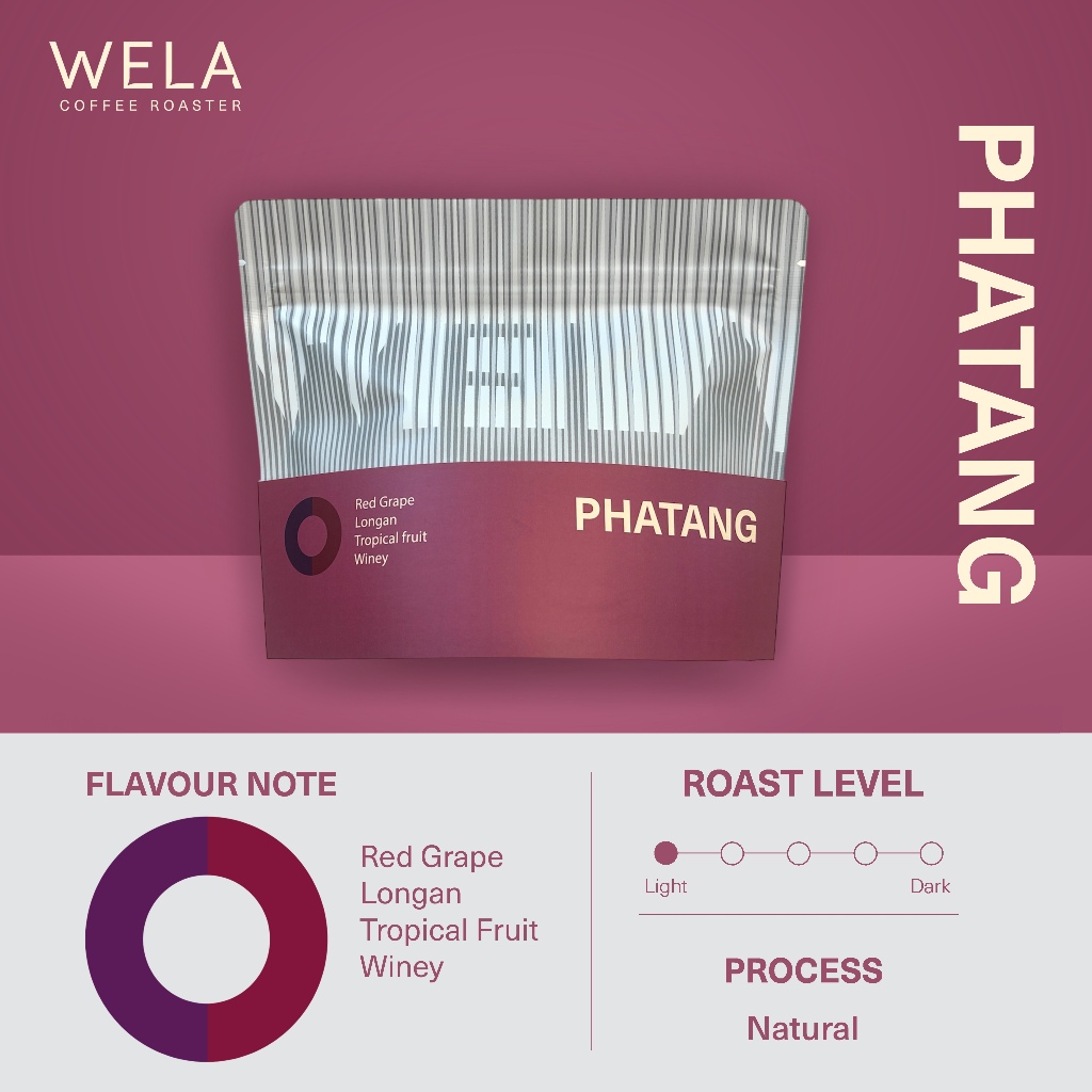 เมล็ดกาแฟคั่ว Pha Tang, Natural Process Light Roast (200g)