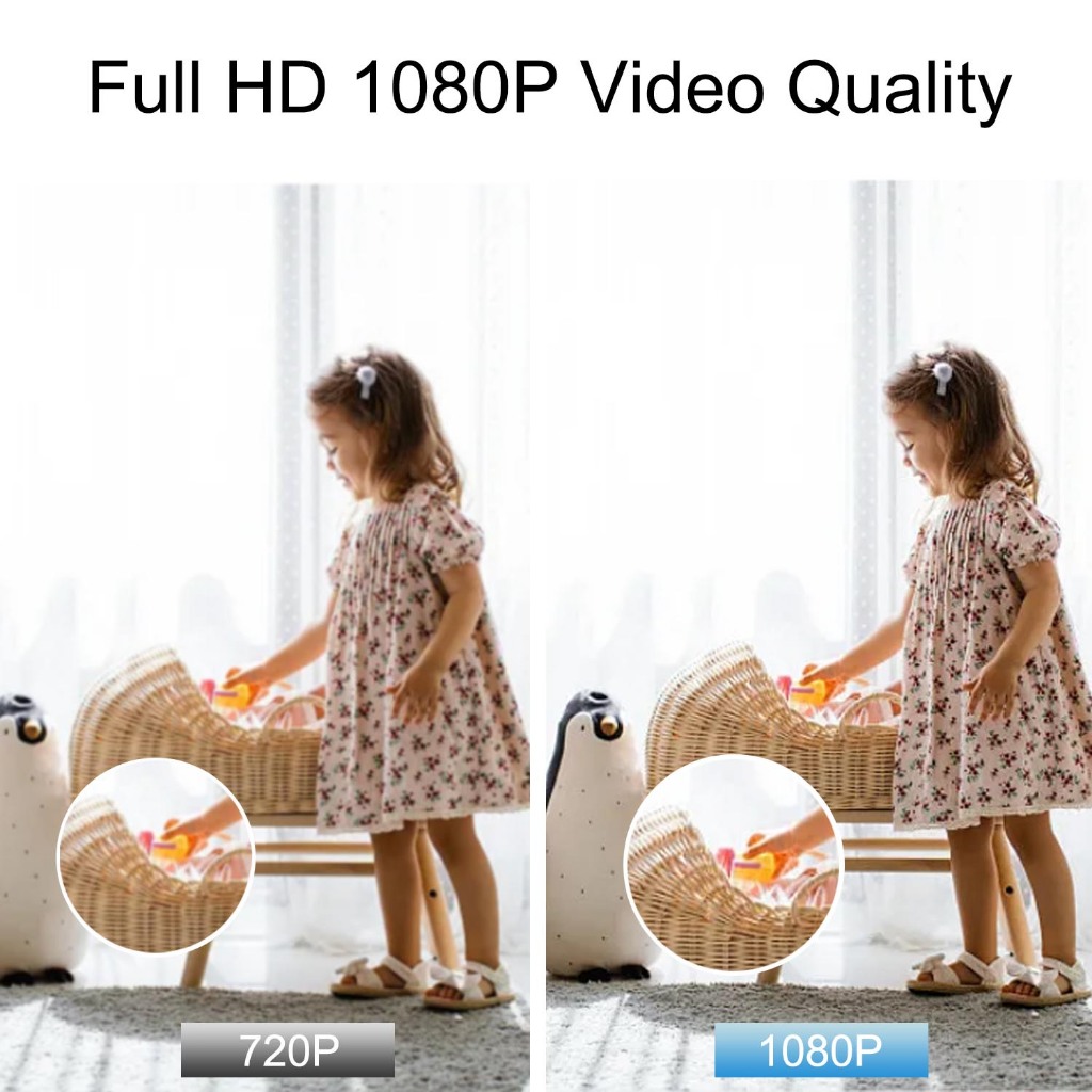 กล้องบันทึกวิดีโอดิจิทัล Full HD หมุนได้ 180กล้องเว็บแคมดิจิทัล Full HD 1080P พร้อมกล้องเว็บแคม WiFi
