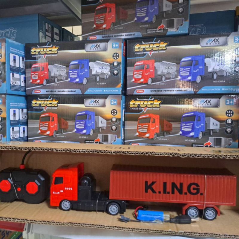 รถบังคับ รถบรรทุก Truck ขับเคลื่อน 4 จังหวะ เดินหน้า ถอยหลัง เลี้ยวซ้าย เลี้ยวขวา ความถี่ 27 Mhz บังคับวิทยุ มีไฟ