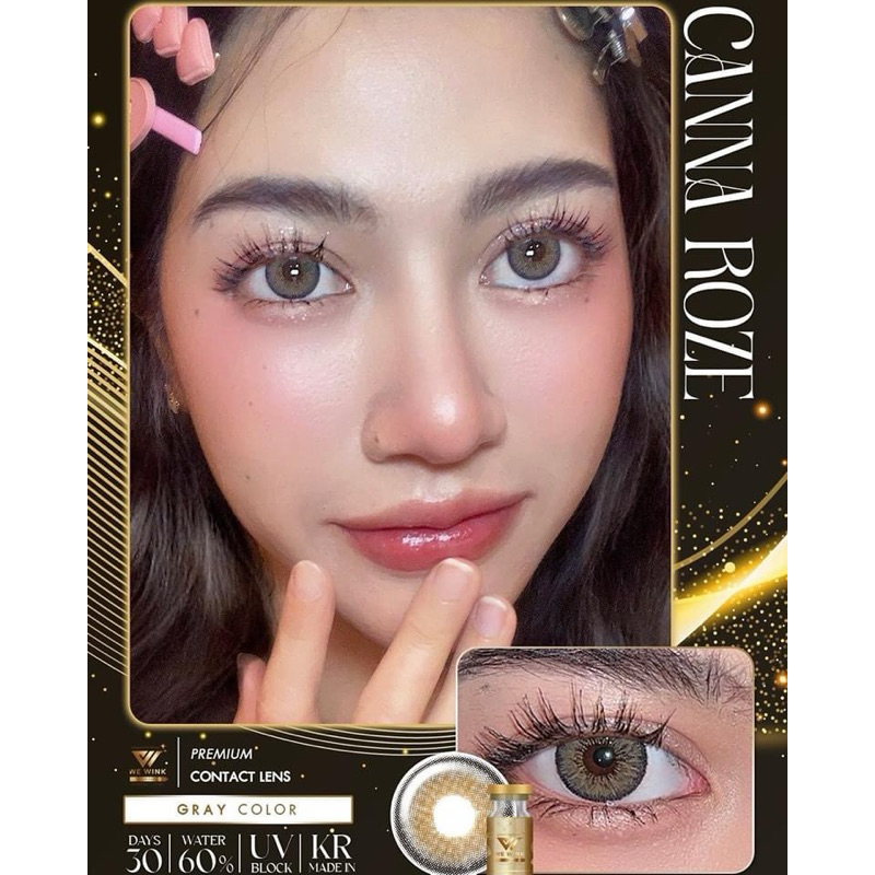 CANN ROZE GRAY wewink hydrogel 60 % เทาตาคมสวยปัง