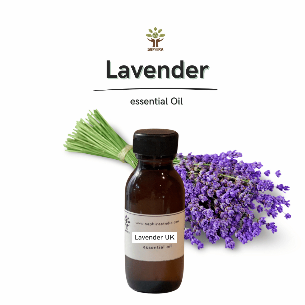 น้ำมันหอมระเหย ลาเวนเดอร์ Essential Oil Lavender UK ใช้หยดตะเกียง ผสมทำสบู่ โลชั่น สเปร์ย เทียนหอม