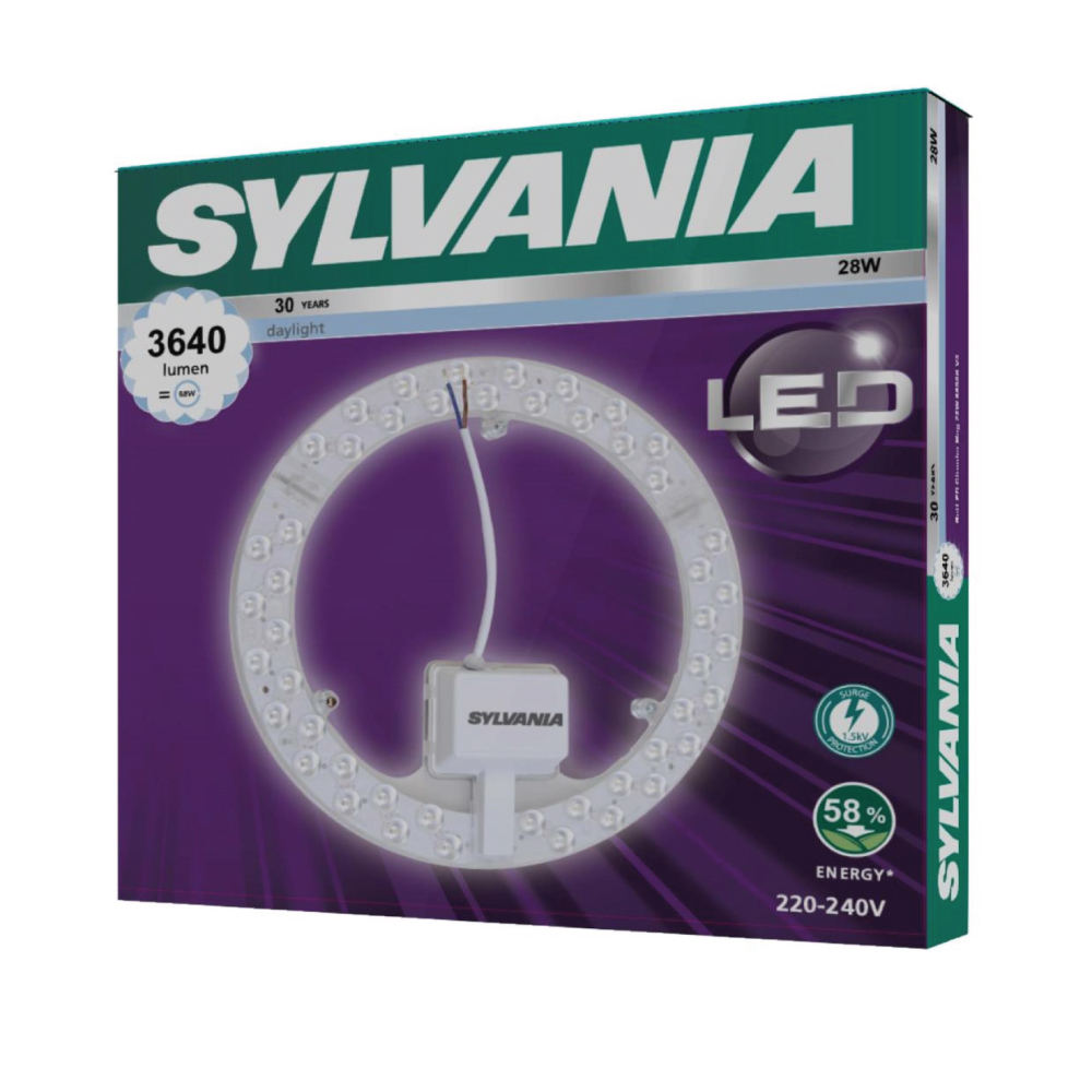 [ใส่ Code SYLVCU28W ] SYLVANIA รุ่น RefLED Circular Mag 28W 6500K V3 แผงไฟแม่เหล็ก LED : ซื้อครบ 360 บาท ลด 80 บาท