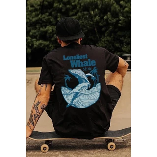 VINTAGE FACTORY เสื้อยืด Loneliest Whale 52 Hz - ผ้าคอตตอน พร้อมส่ง