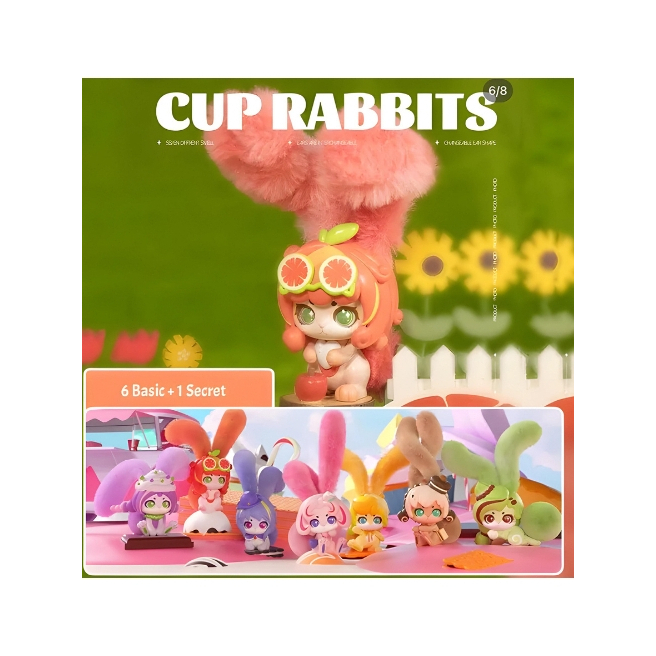 พร้อมส่ง ตุ๊กตาหูหอม Cup Rabbits Fruit Milk series มีกลิ่นหอม