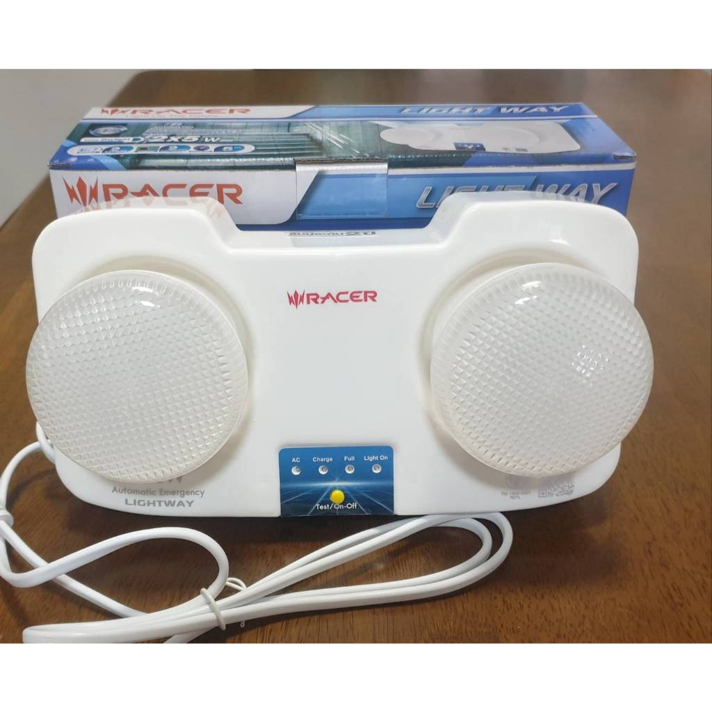 RACER LIGHT WAY ไฟฉุกเฉิน LED สำรองไฟ 5 ชั่วโมง แสงขาว
