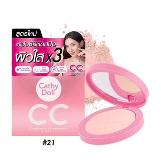 ตลับใหญ่ แป้ง Cathy Doll Speed White CC Powder Pact SPF40 PA+++ 12g แป้ง cc