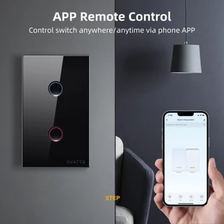 Tuya AVATTO WiFi/Zigbee Switch สวิตซ์สัมผัสปุ่มโค้งแอพ Smart life สั่งเสียง Google Home, Alexa
