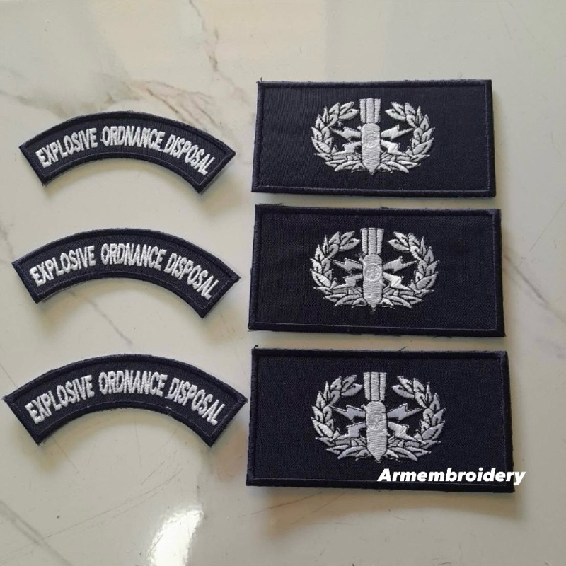 เครื่องหมายปัก EOD เก็บกู้วัตถุระเบิด Exprosive ordnance disposal