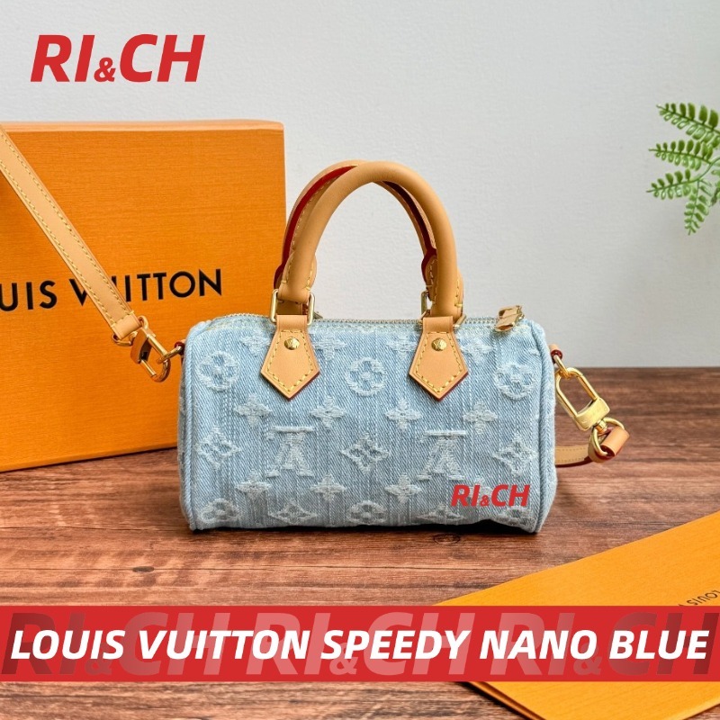 Louis Vuitton LV กระเป๋ารุ่น Nano Speedy Shoulder Bag Monogram 16cm สายสะพาย สามารถถอดออกได้ แท้💯