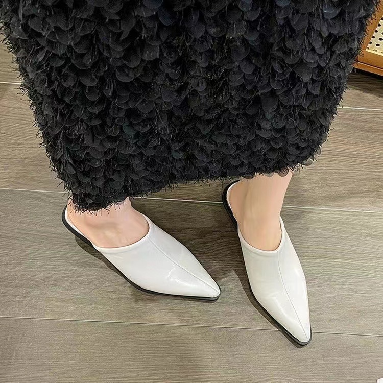 รองเท้าส้นเตารีด หัวแหลม กันลื่น แฟชั่นสําหรับผู้หญิง ไซซ์ 35-42 ราคา ถูกที่สุด ดีลบีเคเค แกลเลอรีภาพที่ 4