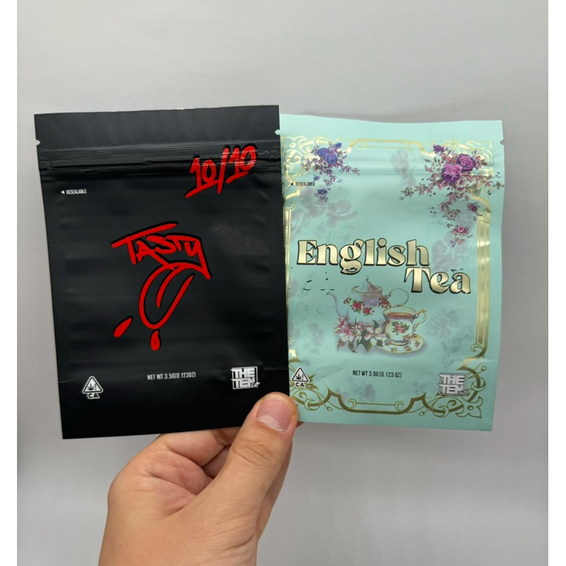 High Quality Mylar Zip Bag Packaging The Ten Co. 3.5g Smell Proof Water Proof