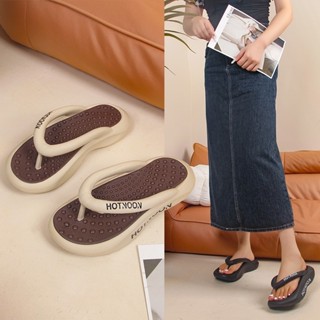 รองเท้าแตะแบบสวมหูคีบ ยางซิลิโคน พื้นนุ่มใส่สบายน้ำหนักเบา 2…