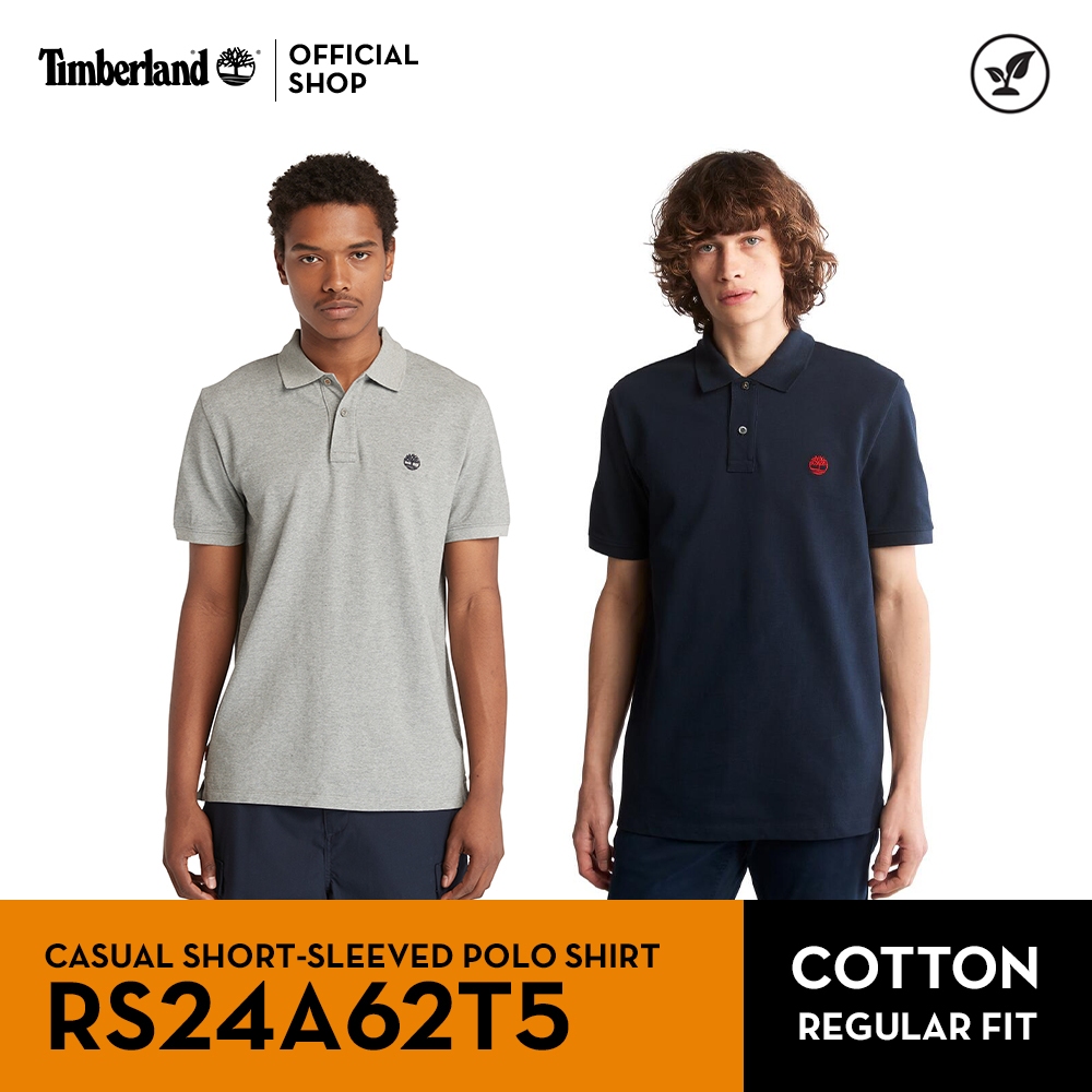 Timberland Men's Casual Short-Sleeved Polo Shirt เสื้อโปโล (RS24A62T5)