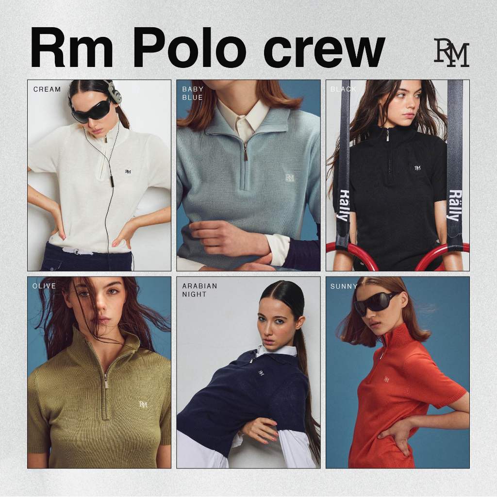 เสื้อโปโล ใช้โค้ดลดได้20%-30% Rally RM Polo crew ของแท้100% พร้อมส่ง