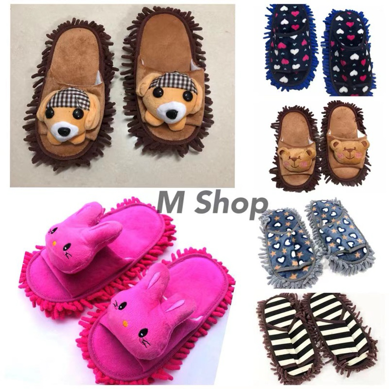 รองเท้าปัดฝุ่นใส่ในบ้าน ((รองเท้าถูพื้นเดินพร้อมทำความสะอาด))