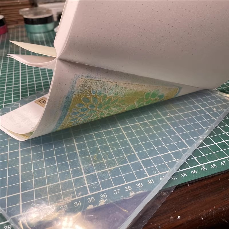 แผ่นเจล GEL PLATE Printing แผ่นพิมพ์ลายใบไม้