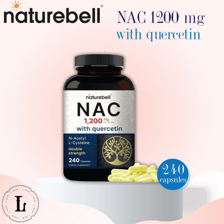 Naturebell - NAC 1200 mg with quercetin | 240 capsules ต้านอนุมูลอิสระ