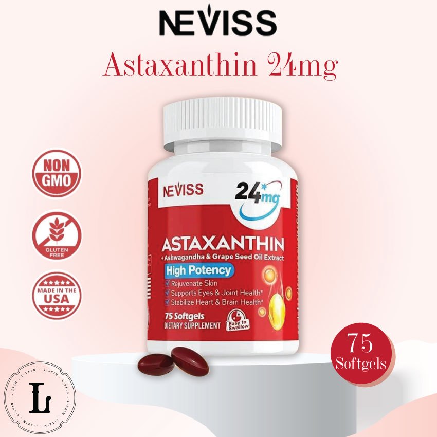 Neviss - Astaxanthin 24mg 75softgels (บำรุงผิว ดวงตา ข้อต่อ & ภูมิคุ้มกัน)