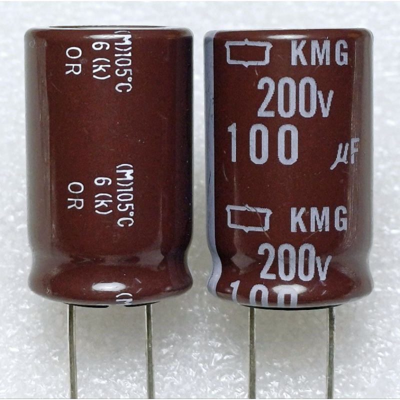 Nippon Chemi-con KMG 100uf 200v 105° capacitor ตัวเก็บประจุ คาปาซิเตอร์