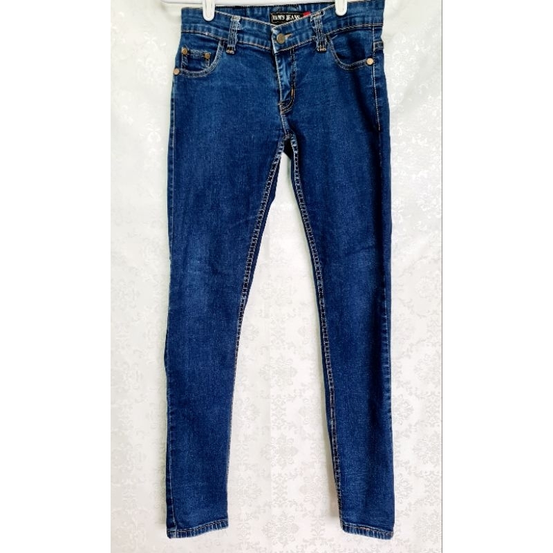 กางเกงยีนส์ขาม้า สีเข้ม Yam Jeans