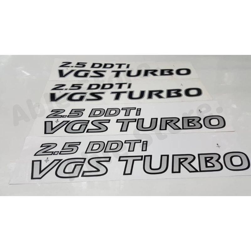 สติ๊กเกอร์งานสกรีนดั้งเดิม 2.5 DDTi VGS TURBO สำหรับติดข้างประตูรถ Nissan NP300 Navara (เหมือนศูนย์)
