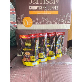 แพคเกตใหม่ 20 ซอง Jamsai โปร 2แถม1 ( 3 ห่อใหญ่ ) กาแฟแจ่มใส กาแฟสำเร็จรูป 3 ห่อ