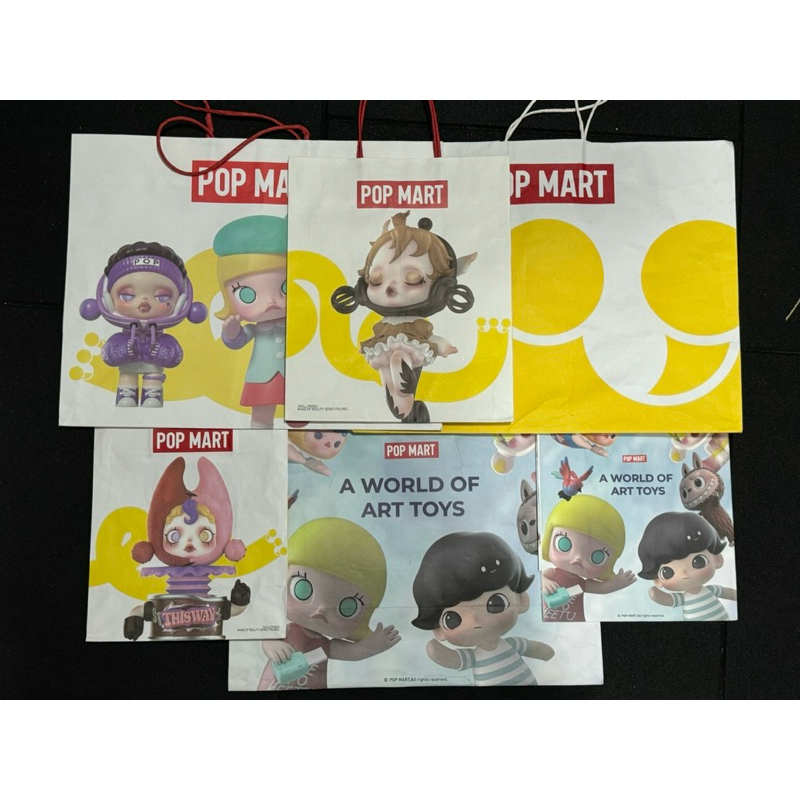 (พร้อมส่ง สภาพสวย มือ2!!) ถุง Popmart ถุงกระดาษ Pop mart ของแท้ ไซส์ S/ M/ L
