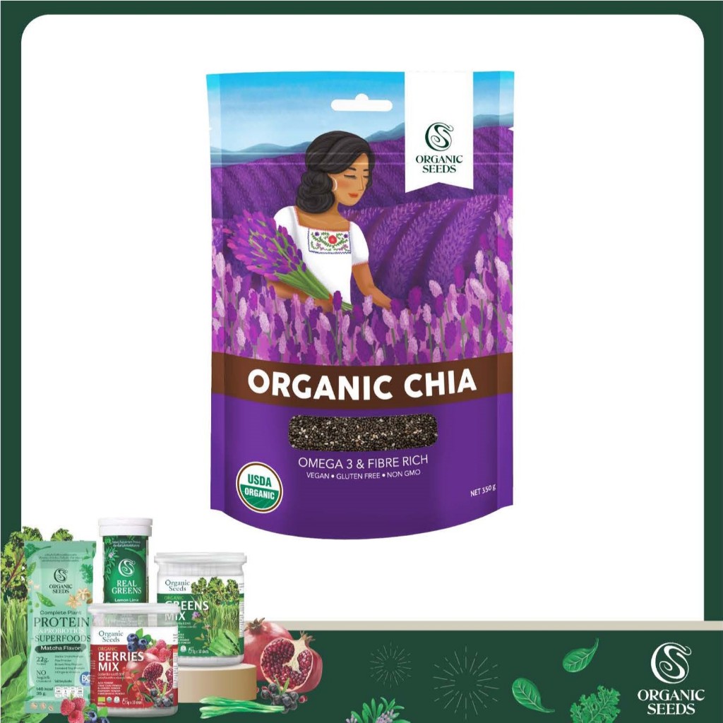 เมล็ดเชีย ออร์แกนิค ขนาด 200 กรัม / 1 กิโลกรัม ( Organic Chia Seeds )