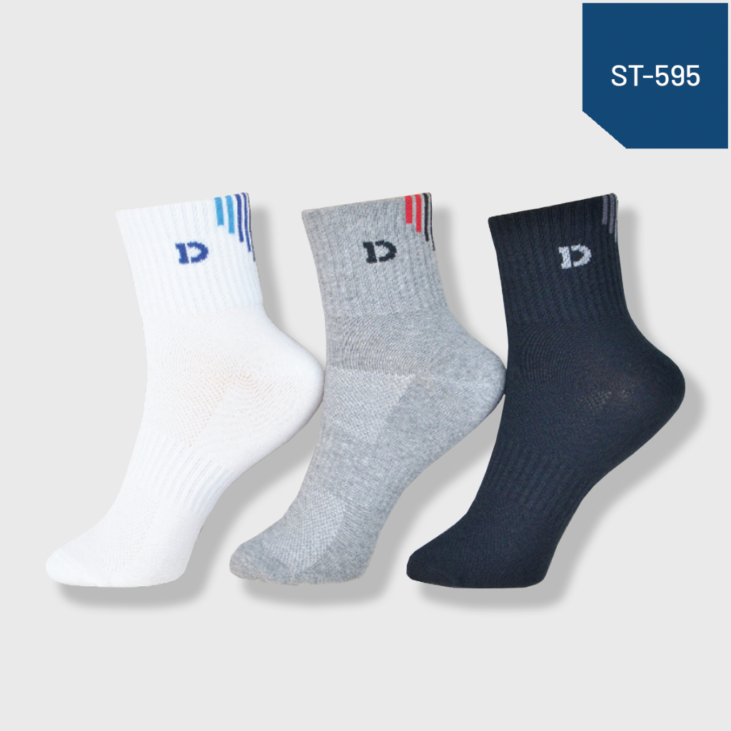 D-STEP ถุงเท้าคอตตอน ข้อสั้น / ST-595 / สำหรับลำลอง ออกกำลังกาย