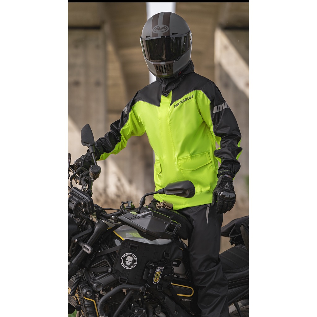 เสื้อและกางเกงกันฝน-ชุดกันฝน-MOTOWOLF MDL0403B