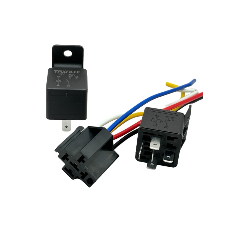 RELAY รีเลย์ พร้อมปล๊กกันน้ำ รีเลย์รถยนต์ รีเลย์12 V/24 V และสายรัด Heavy Duty 5-Pin SPDT รีเลย์ยานยนต์30 A