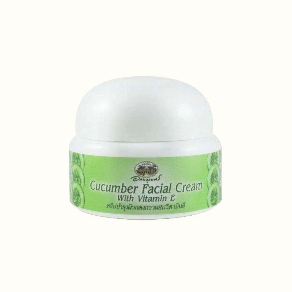 อภัยภูเบศร ครีมบำรุงผิวแตงกวาผสมวิตามินอี Cucumber Facial Cream With Vitamin E